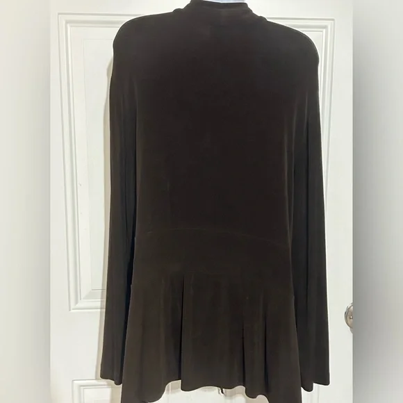 Chico's Travelers Rich Brown Cardigan - Picture 2 of 5